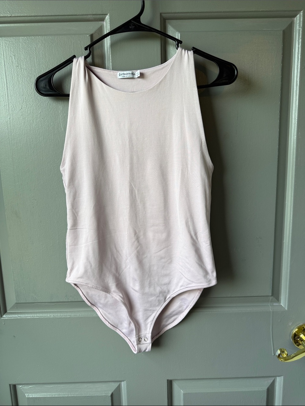 stradivarius Light Blush Pink Sleeveless Bodysuit